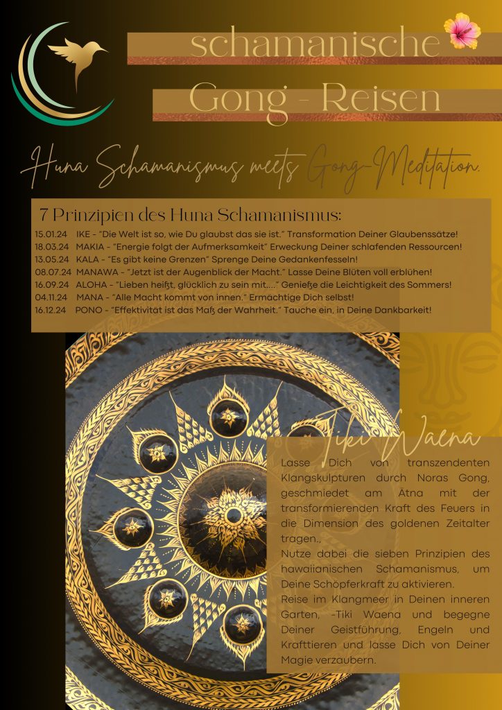 Plakat Schamanische Gong-Reisen